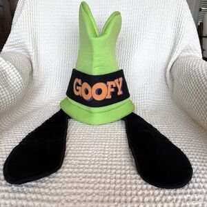 Vintage Disney Parks Goofy Hat With Floppy Ears Green Tall Adult Disneyland
